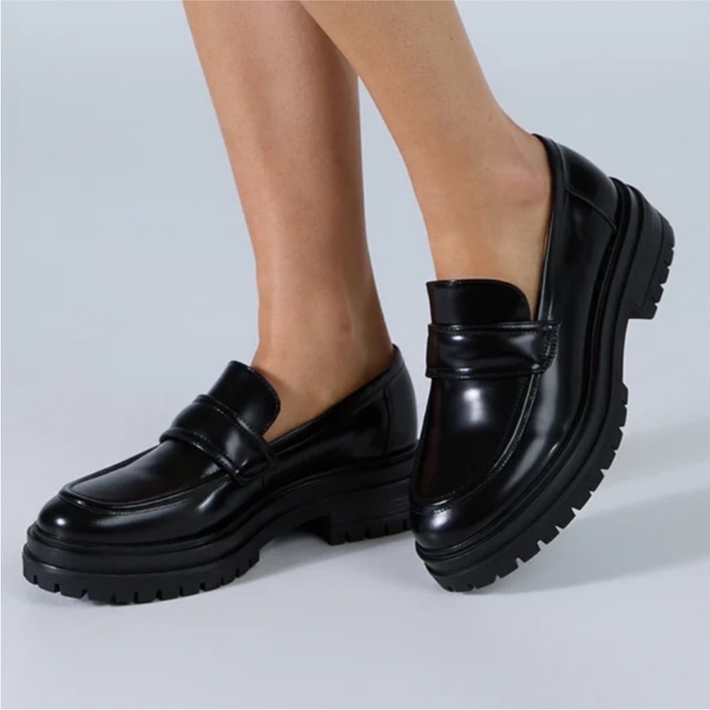 Tony Bianco hi shine Black Loafers